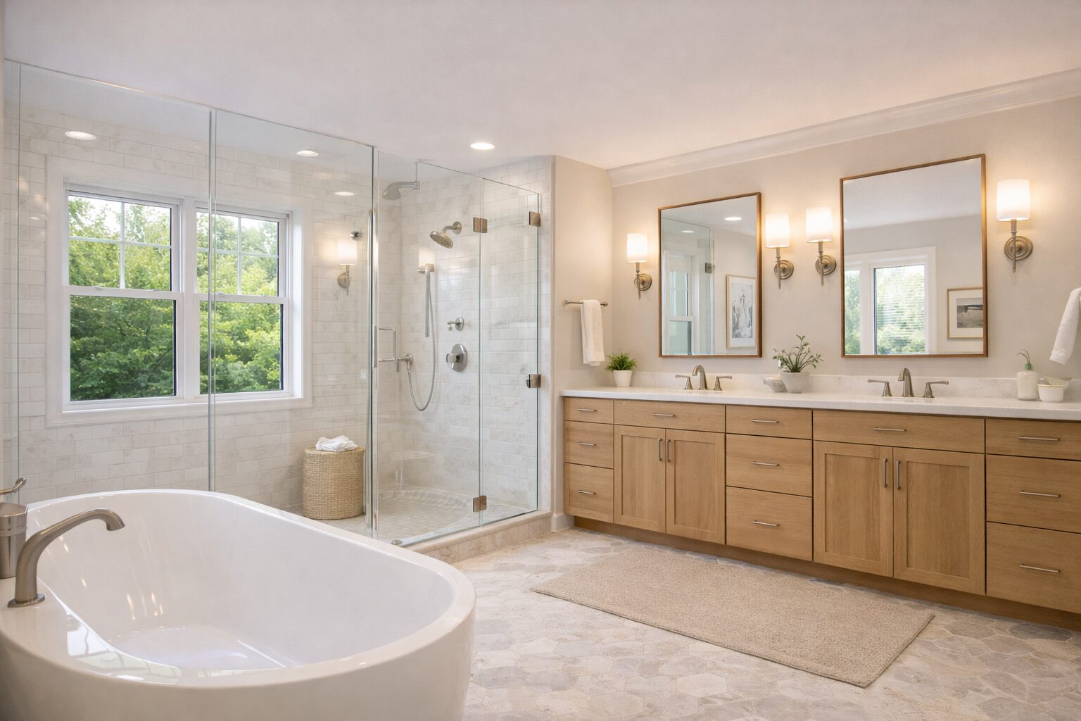Serene modern bathroom