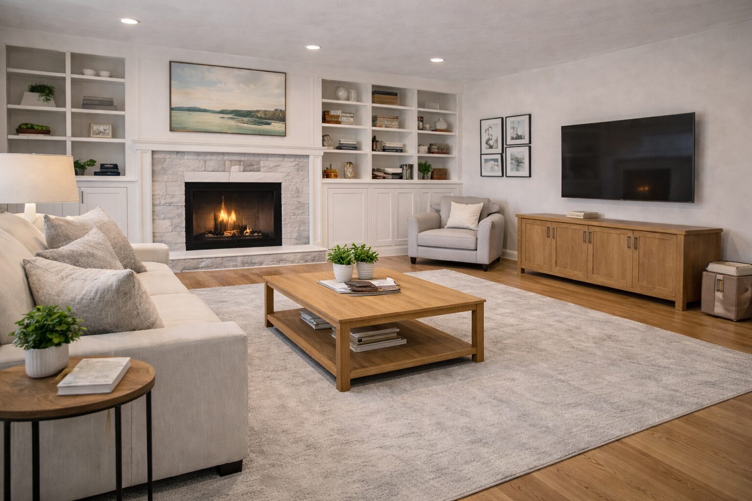 Spacious living room