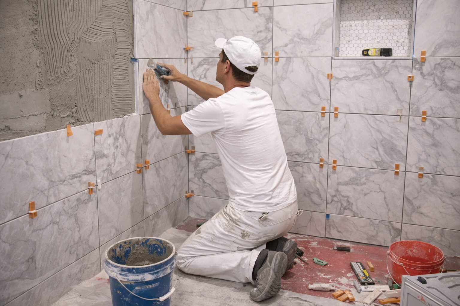 Walk-in shower renovation